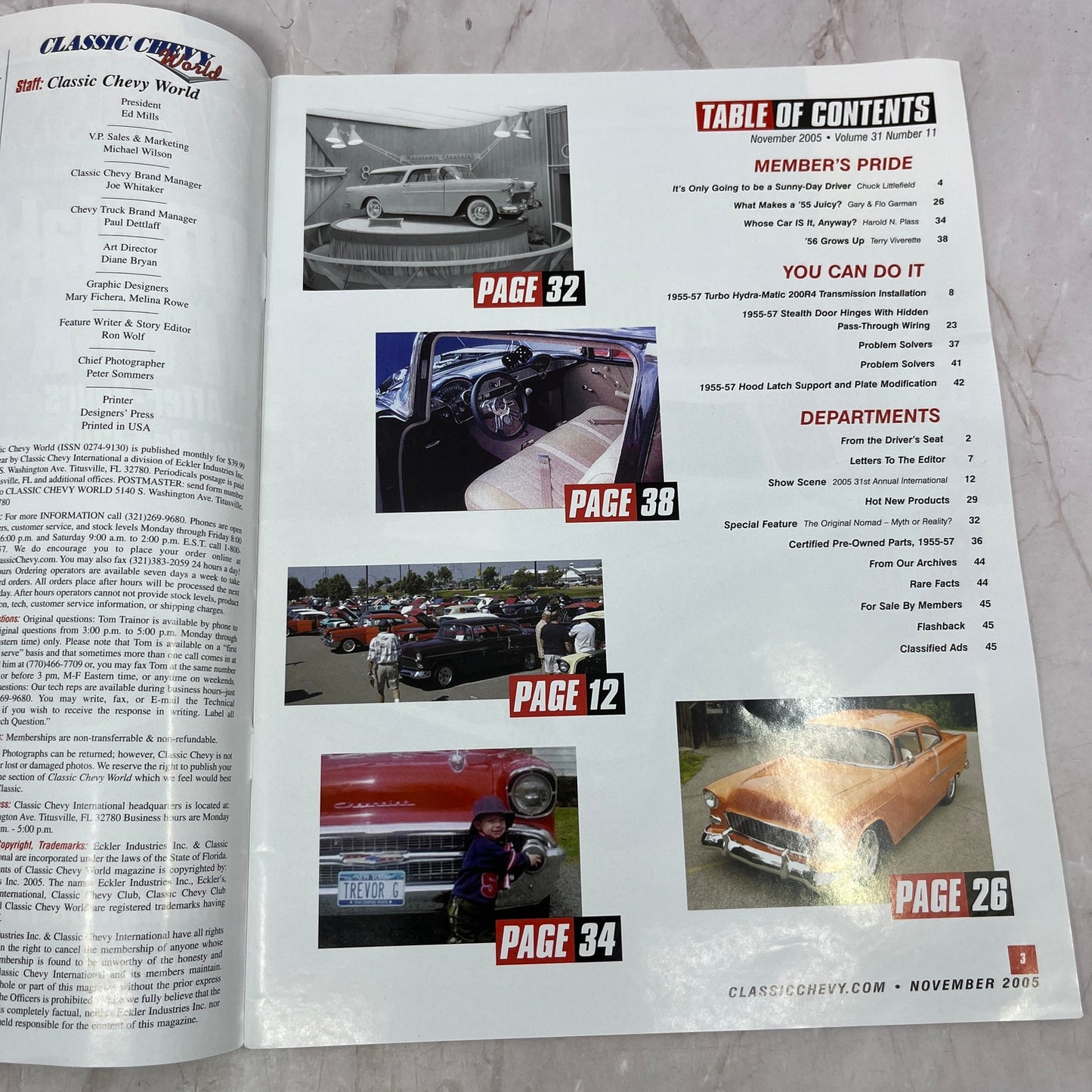 Official Chevy Truck - Classic Chevy World Magazine - Nov 2005 M29