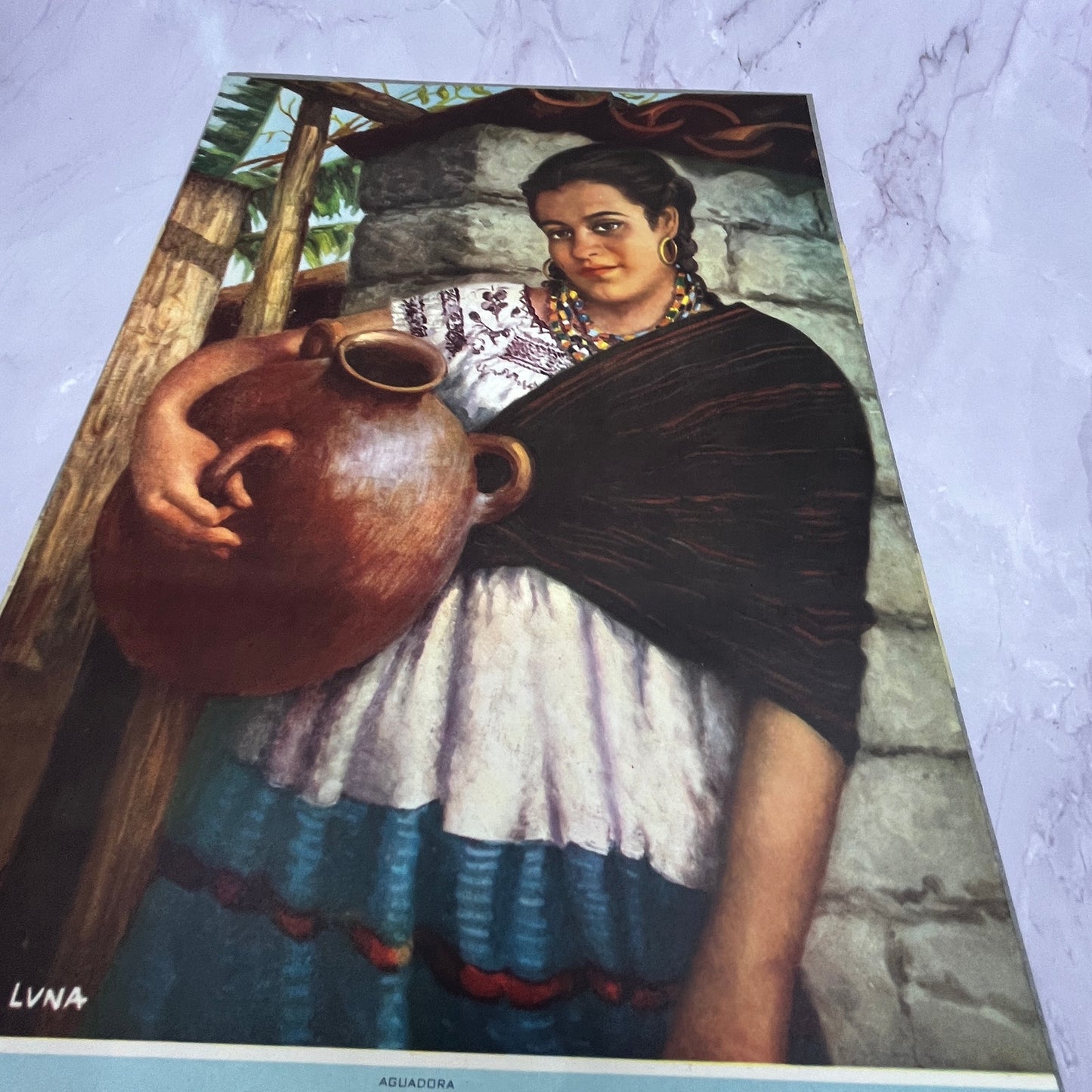 Aguadora Vázquez Luna - Retro Mexican Art 10x13" Art Print V22