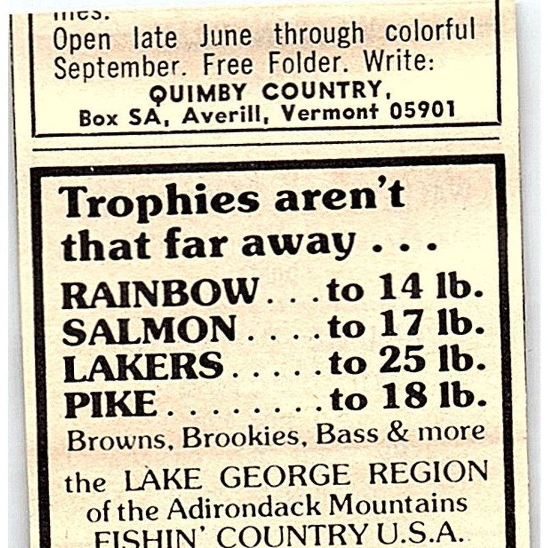 Wetetnagami Lake Senneterre PQ Bruce Duplain Air Fecteau Canada 1977 Ad AF6-M3