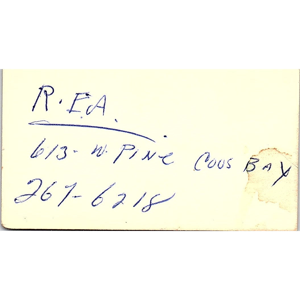 Manitou Equipment Co Donald K Baker Milwaukie OR Vintage Business Card SB4-B4