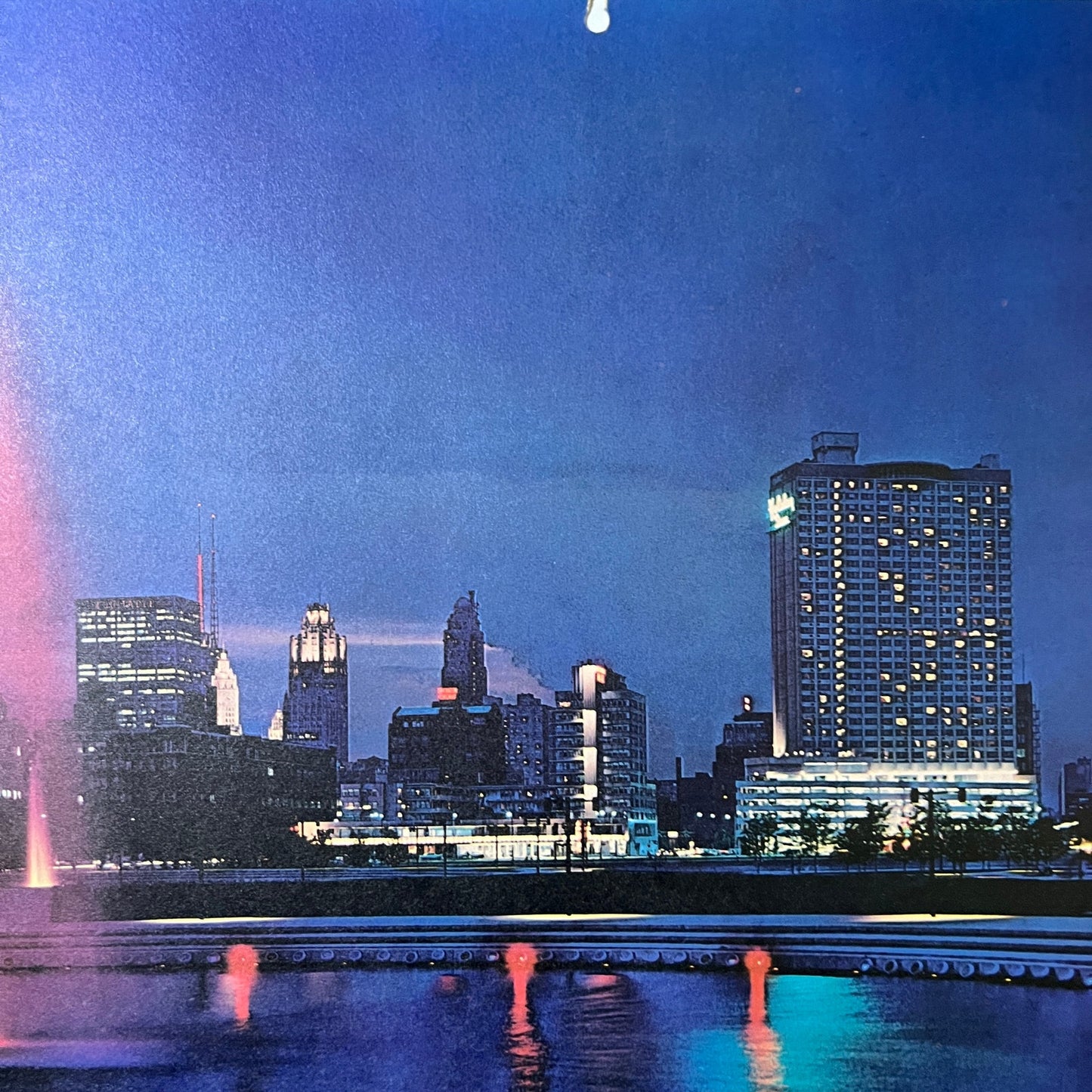 Retro Columbus Ohio Skyline Bicentennial Park Vintage Print 10x14 V10