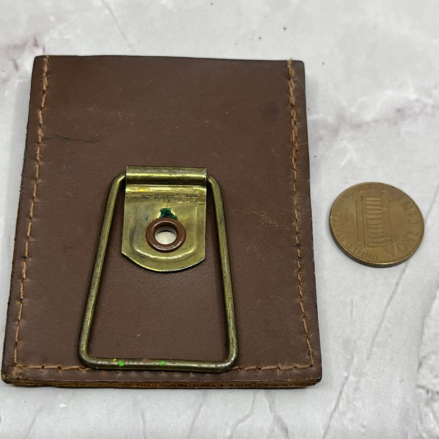 1940s Souvenir of San Antonio Texas Mini Leather Photo Booth Picture Frame SC1