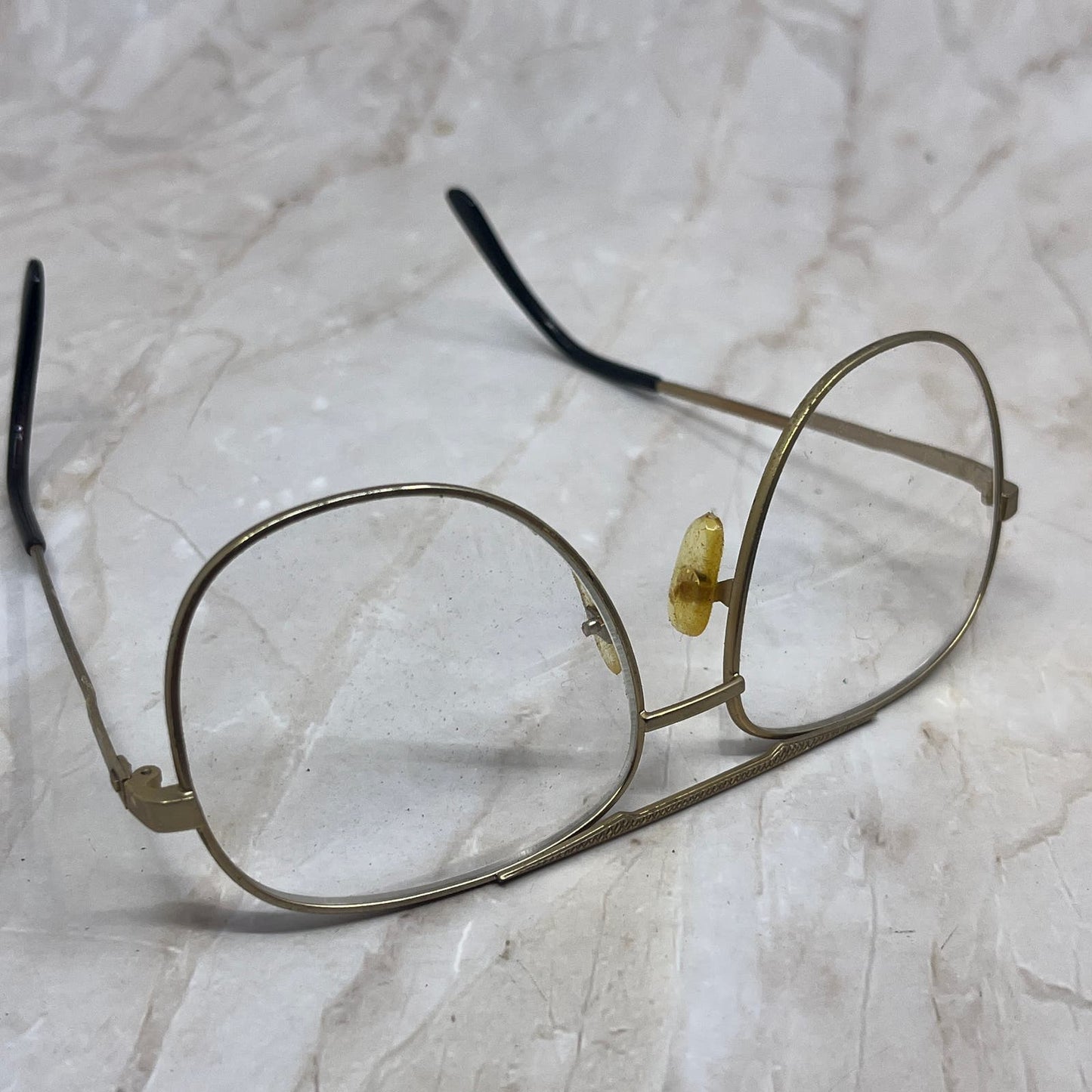 Retro Men’s +175 Gold Tone Aviator Sunglasses Eyeglasses Frames TD7-G6-9