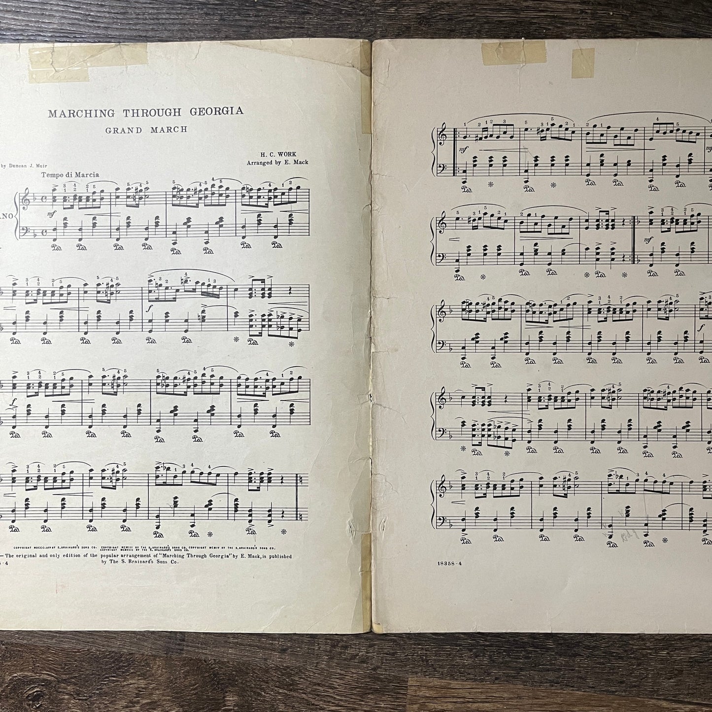 Marching Through Georgia Song Henry C. Work 1913 Sheet Music V13