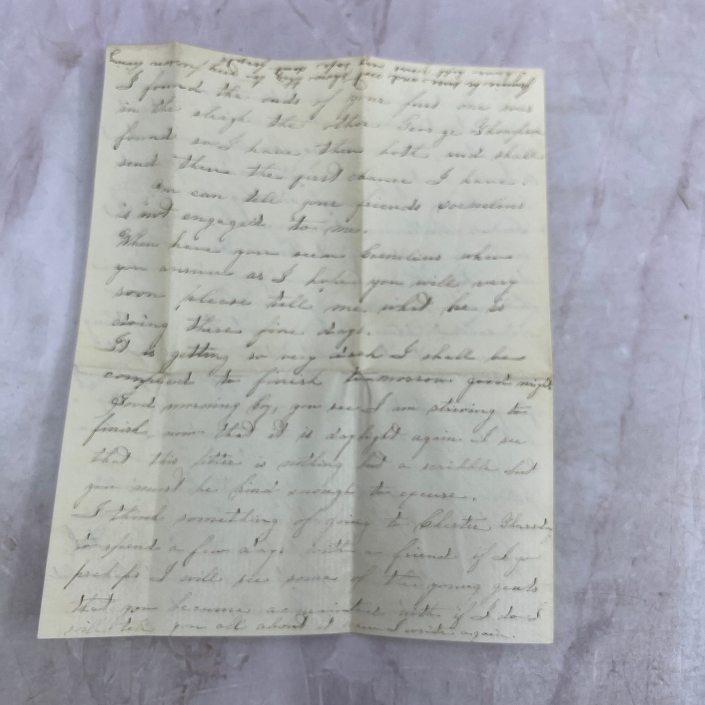 1858 Handwritten Letter Monroe NY to Jennie A. Zabriskie Hackensack NJ TJ5-E2