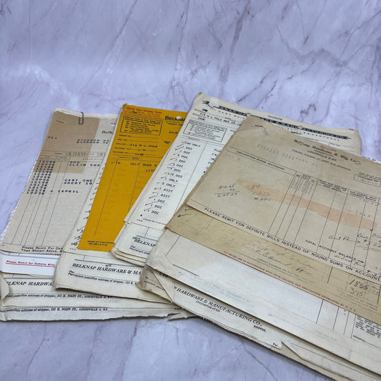 c1951 Huge Lot of Belknap Hardware & Mfg Co Louisville KY Billhead Invoices TC5