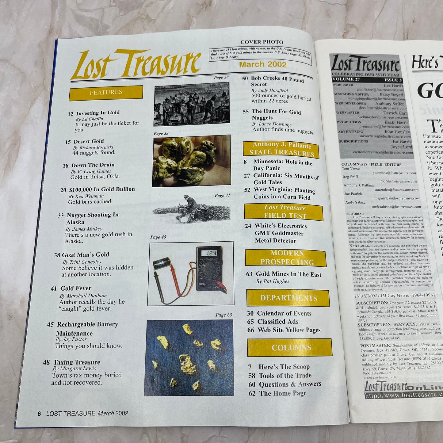 2002 March - Lost Treasure Magazine - Treasure Hunting Gold Prospecting M14