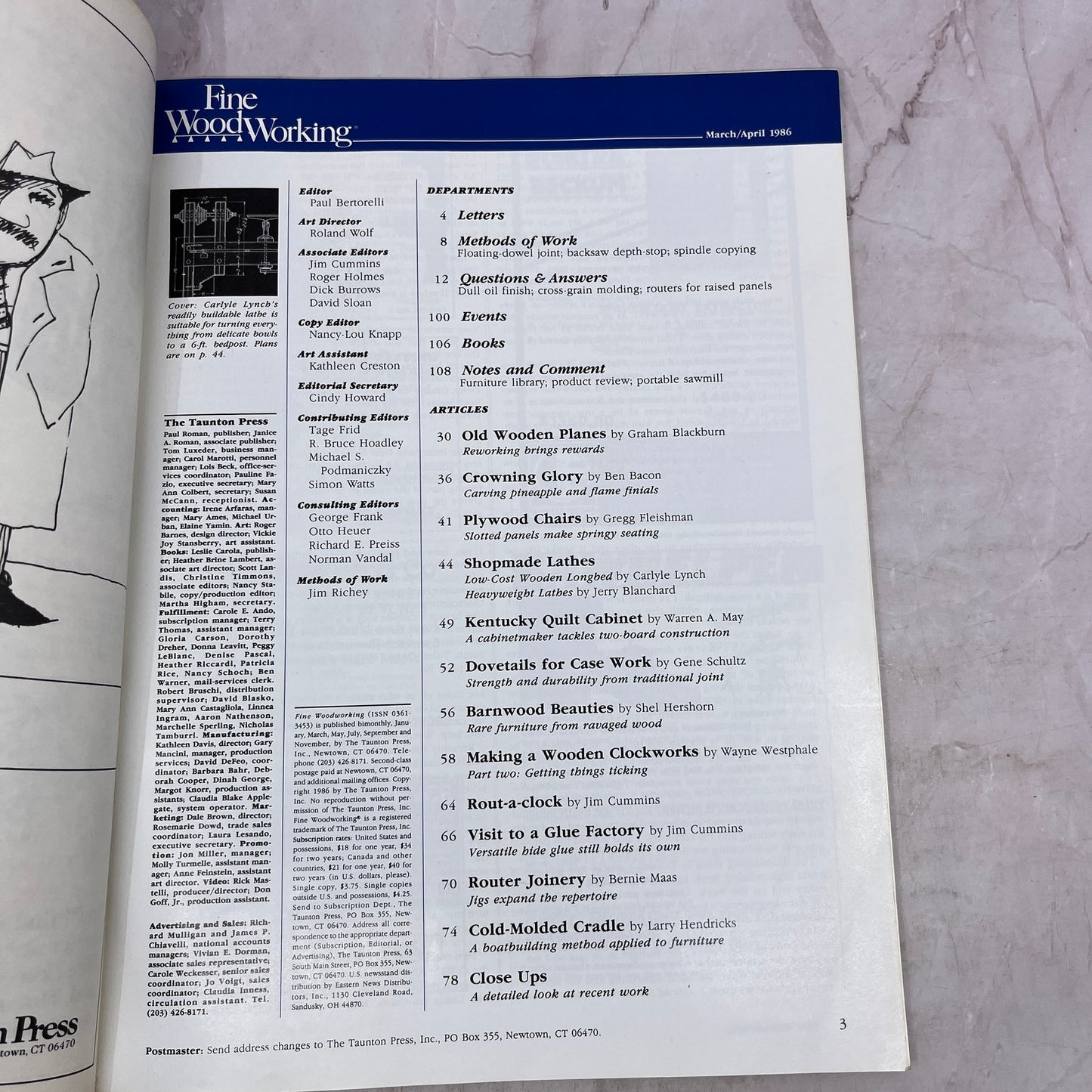 Making Lathes - Mar/Apr 1986 - Taunton's Fine Woodworking Magazine M32