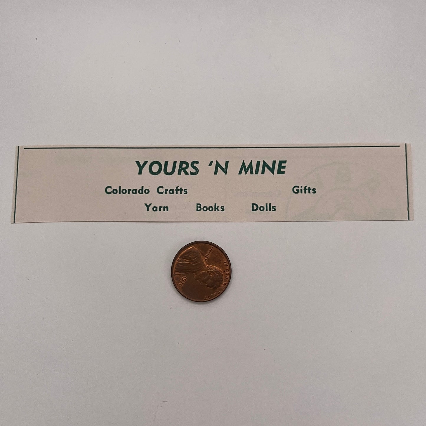 Yours 'N Mine Colorado Crafts 1957 Estes Park CO Ad AG3-M7