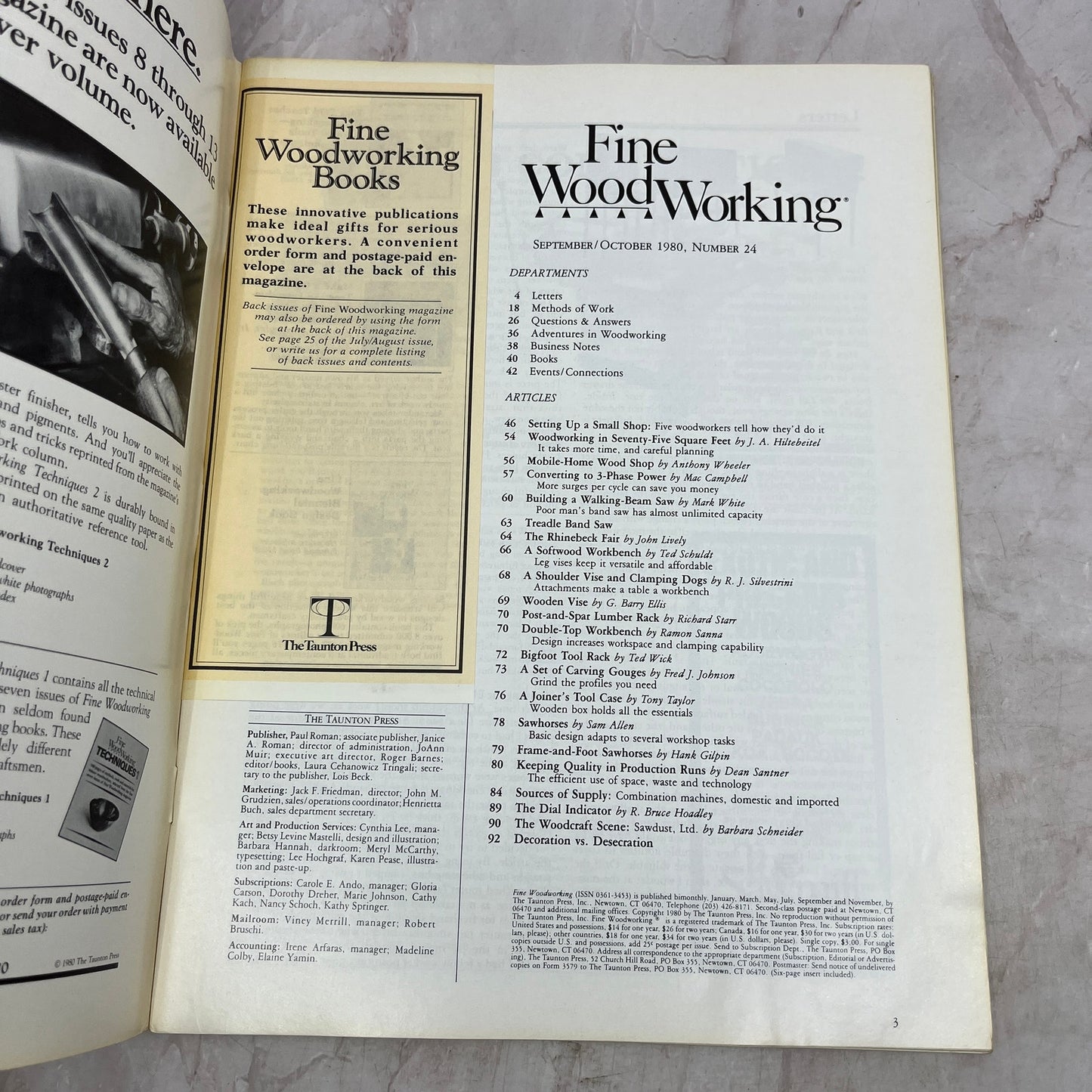 Small Shops - Sep/Oct 1980 No 24 - Taunton's Fine Woodworking Magazine M33