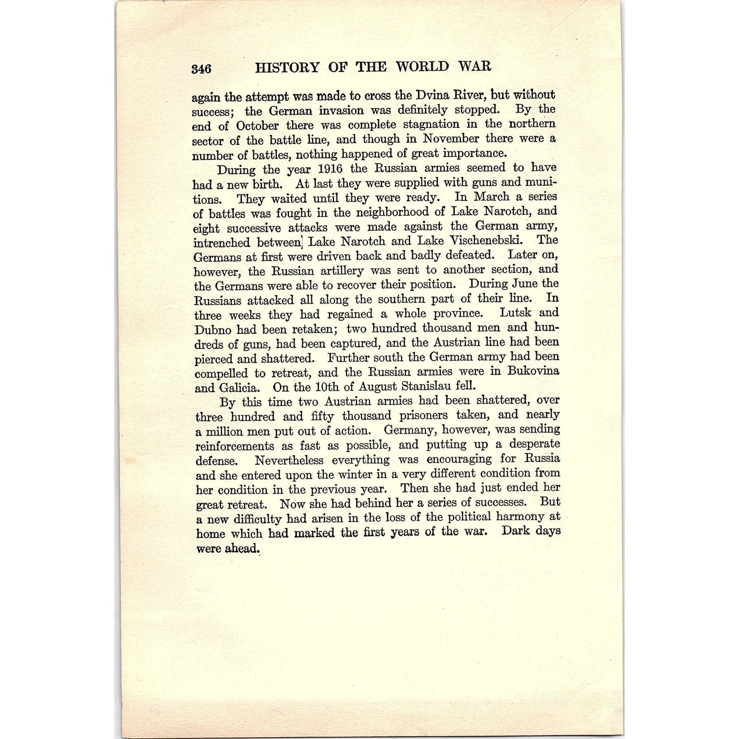 German Attack on the Road to Petrograd 1919 WWI Map Print AF9-16