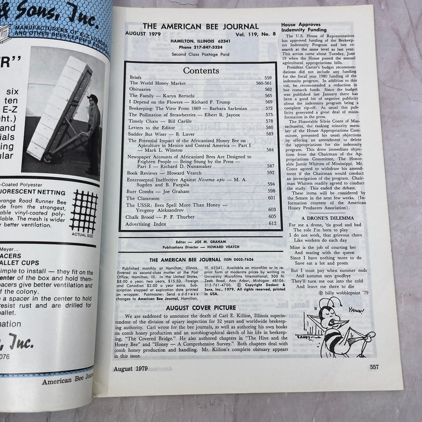 1979 Aug - American Bee Journal - Bees Beekeeping Honey M32