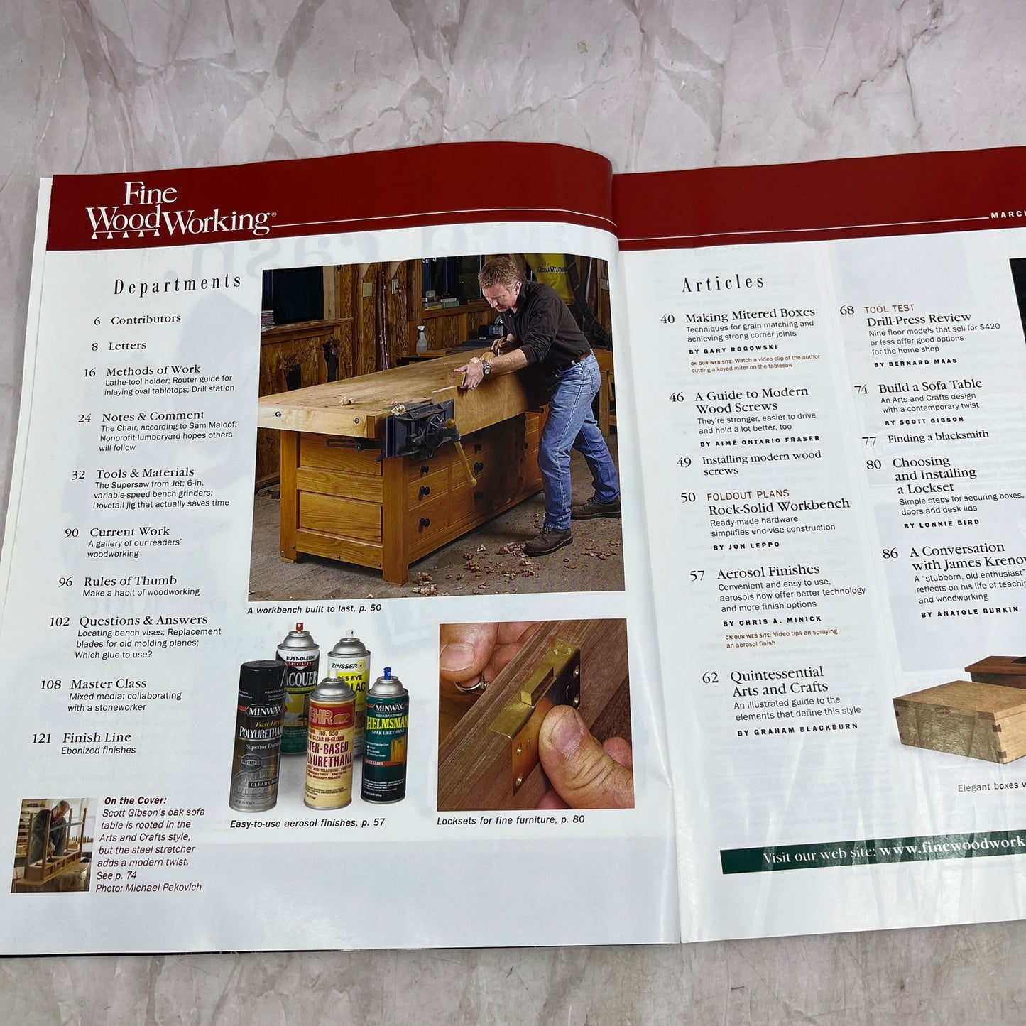 Sofa Table With Drawers - Apr 2003 No 162 - Fine Woodworking Magazine M34
