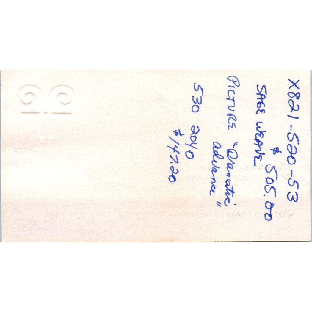 Thomas E. Boyd Jr Finger Office Furniture Houston Vintage Business Card SD8-B20