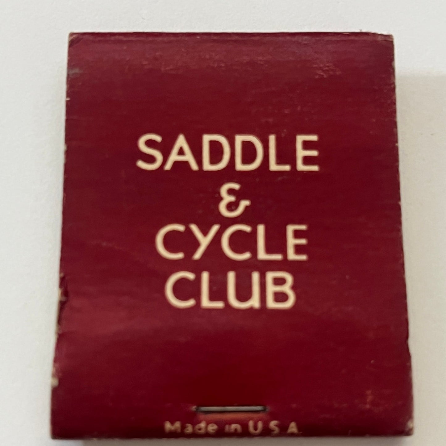The Saddle & Cycle Club 1895 Vintage Matchbook Cover TB6-MB1-2