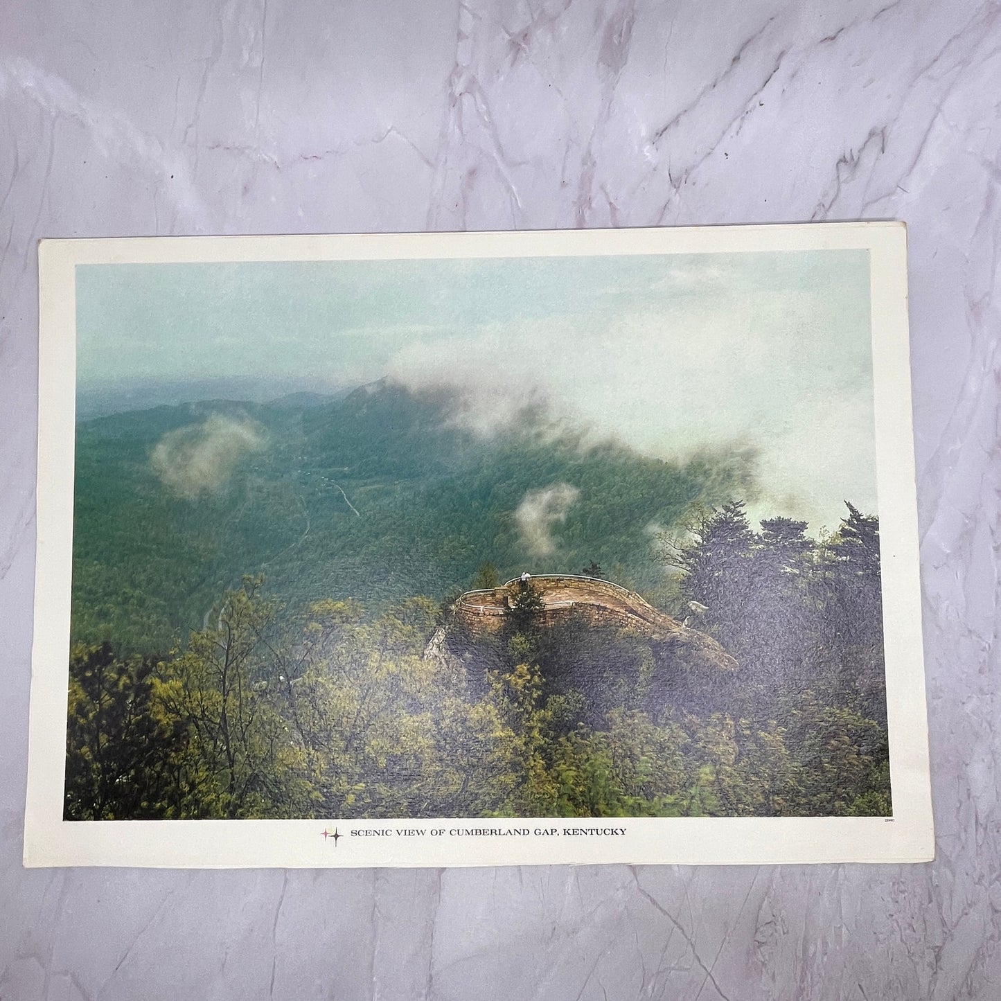 Scenic View of Cumberland Gap, Kentucky Vintage 11x16" Art Print V21