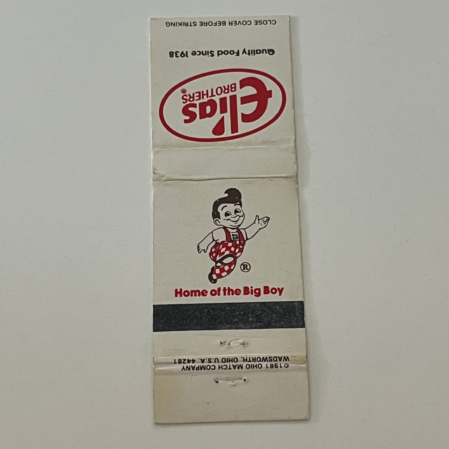 Elias Brothers Big Boy Restaurant Vintage Matchbook Cover TB6-MB2-4