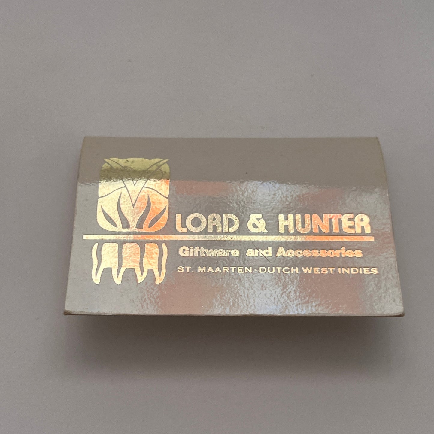 Lord & Hunter Giftware St. Maarten Dutch West Indies Matchbook Cover TB8-MB2-2
