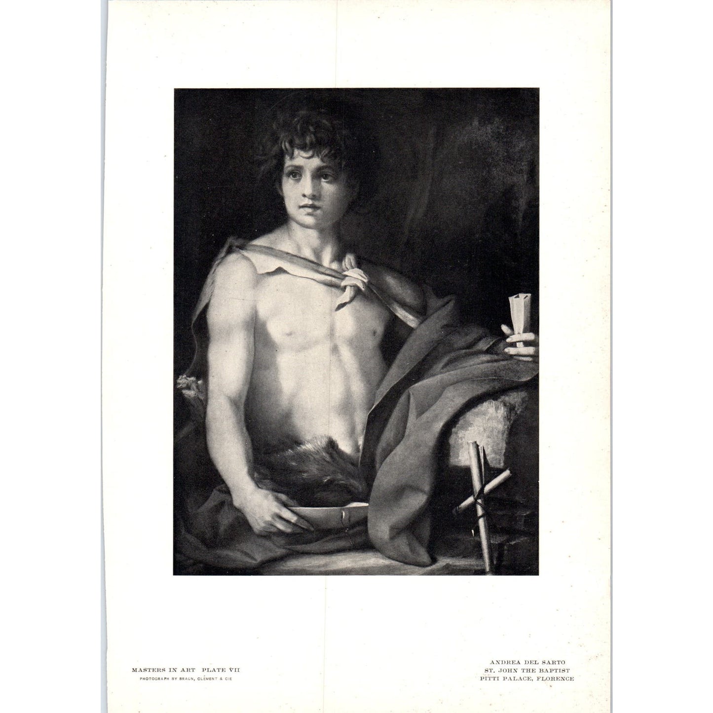 St. John The Baptist - Andrea Del Sarto c1905 Art Print D15