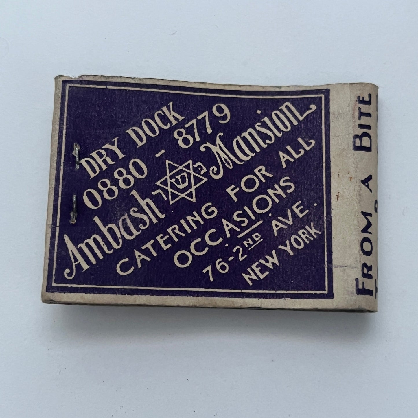 Little Roumanian Restaurant 76 2nd Ave NY Vintage Matchbook Cover TB8-MB-1