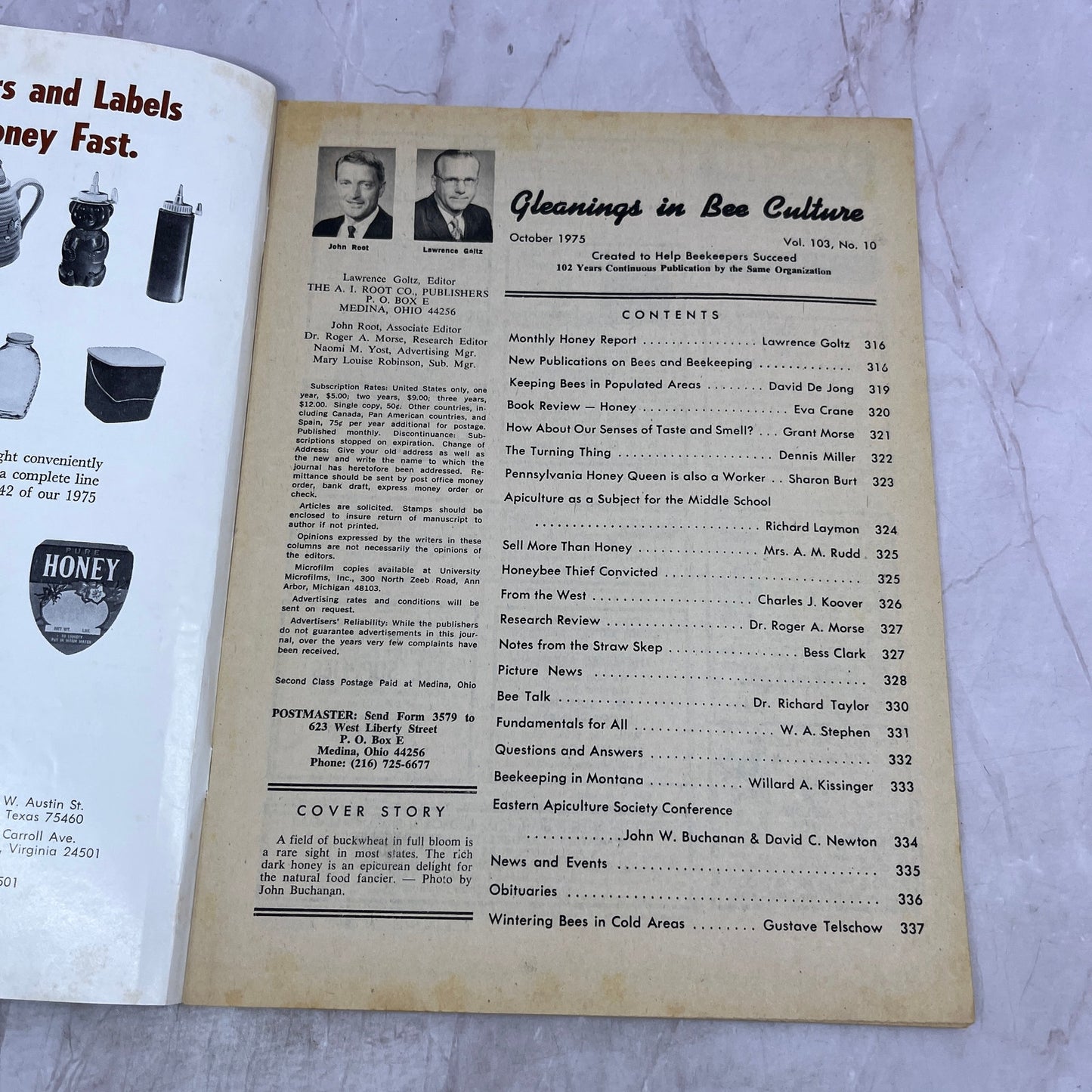 1975 Oct - Gleanings in Bee Culture Magazine - Bees Beekeeping Honey M33