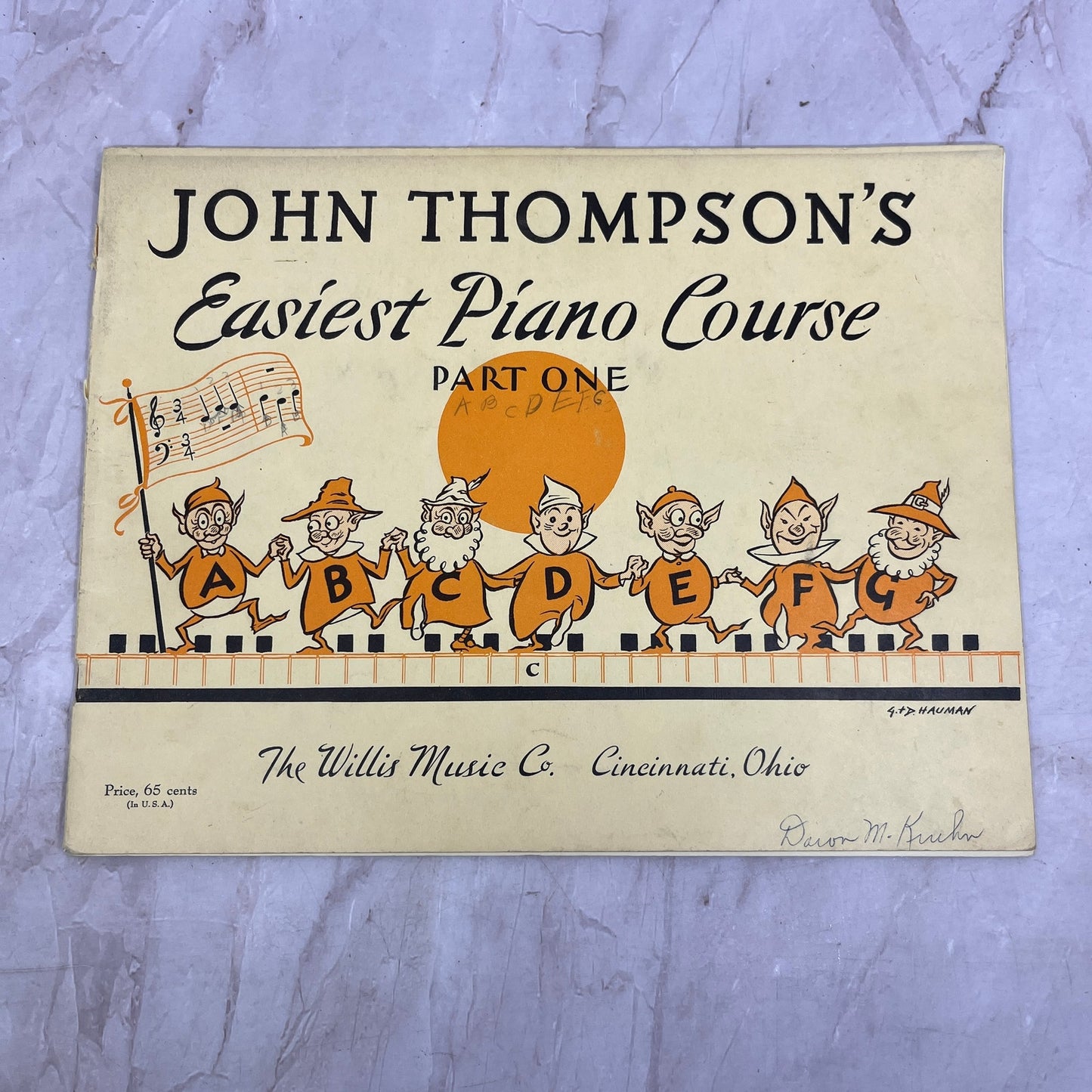 John Thompson's Easiest Piano Course Part One Cincinnati Antique Sheet Music Ti5