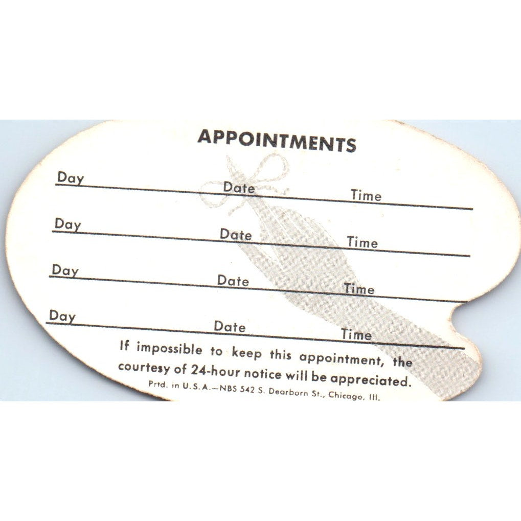 Vivian's Beauty Salon Long Beach CA Vintage Business Card SD8-B12