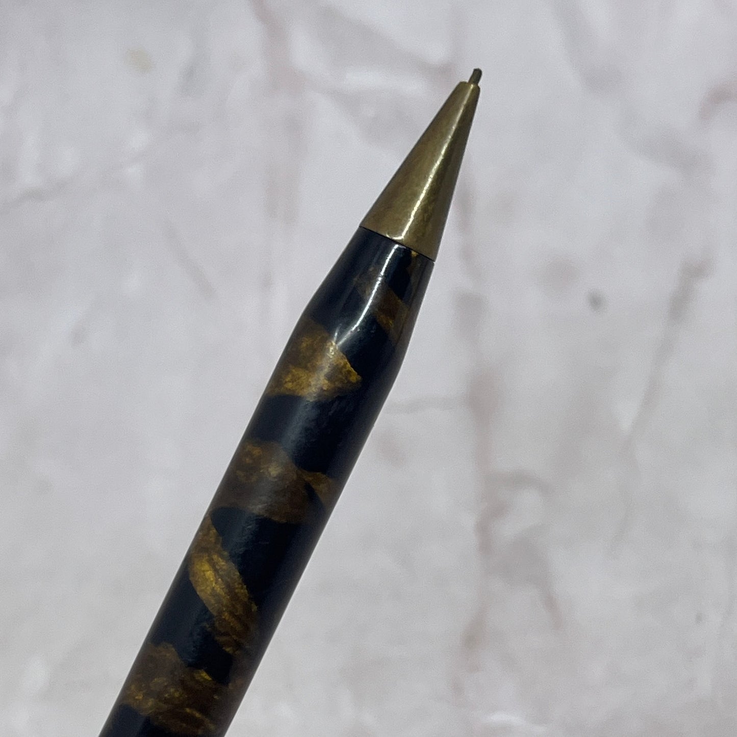 Celluloid Brown Marbled Vintage Mechanical Pencil SB8-Y2
