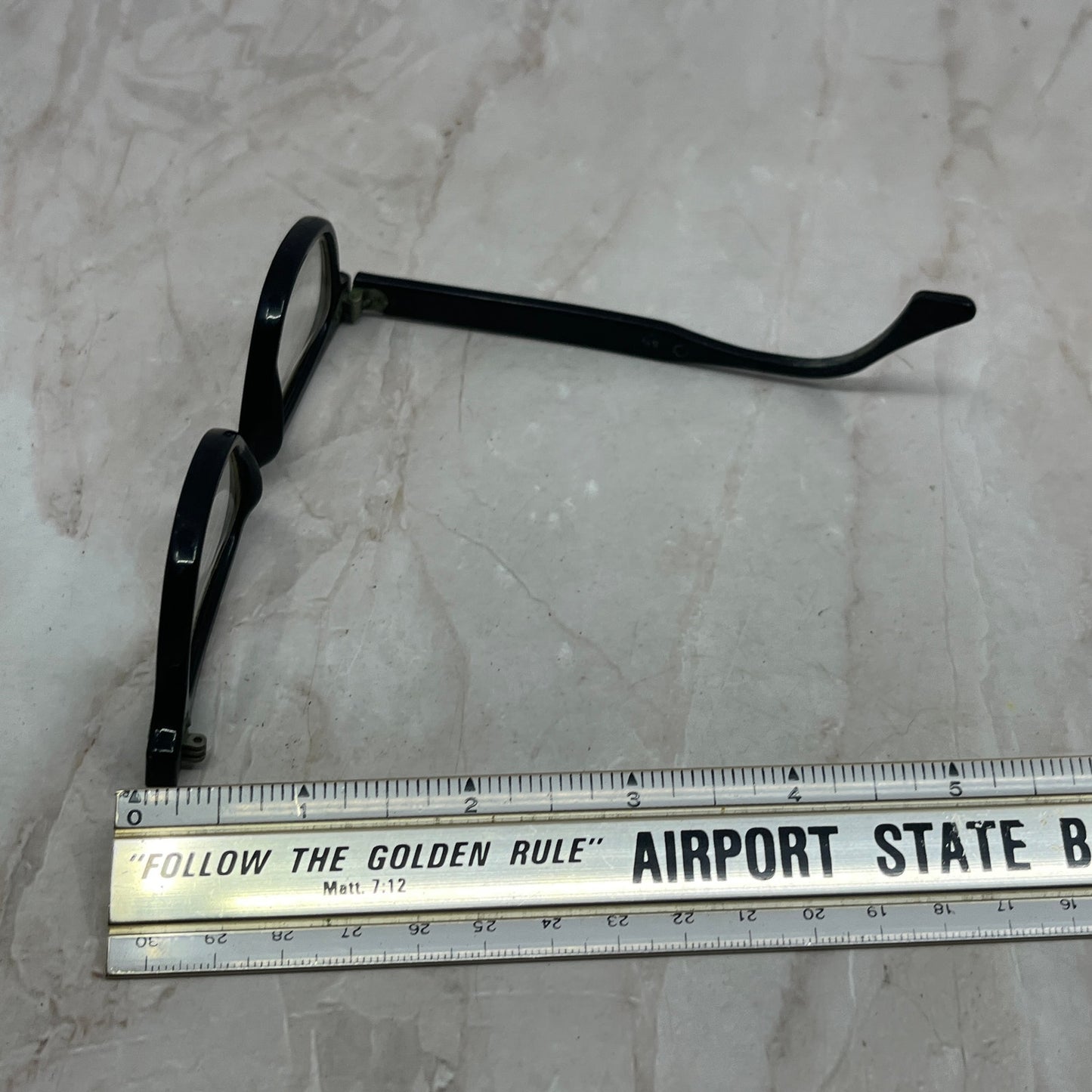 Vintage Criss 46-19 5 1/2 Black Acrylic Sunglasses Eyeglasses Frames TG7-G5-4