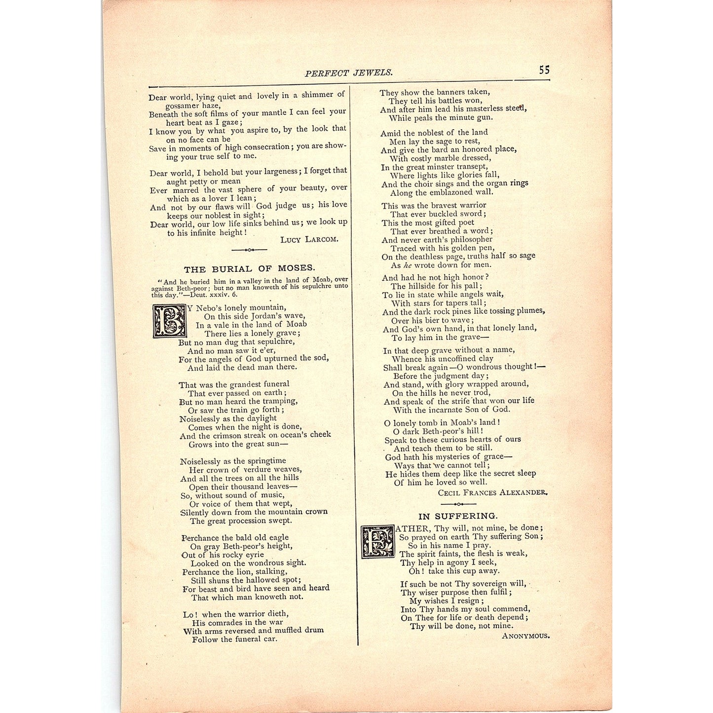 The First Te Deum M.J. Preston, The Burial of Moses Alexander 1884 Poem TA5-CJ-4