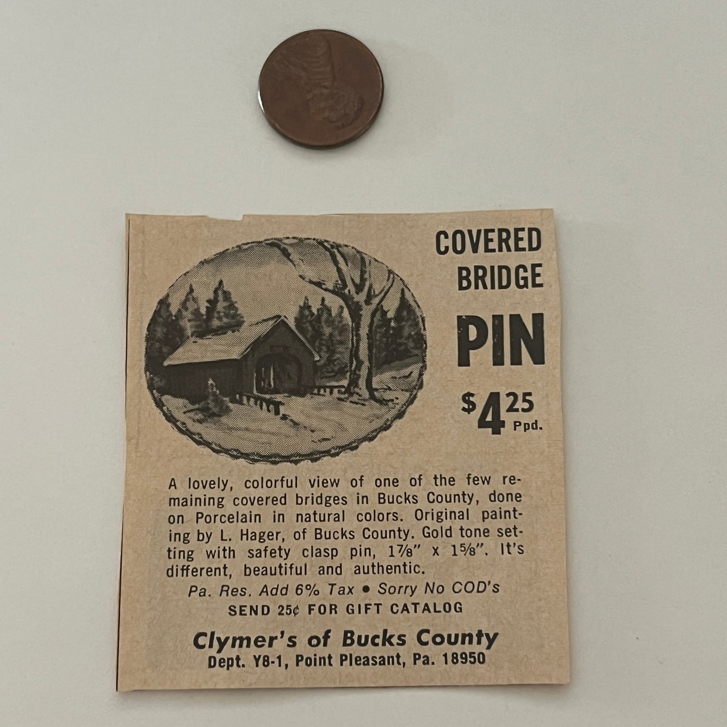 Clymer's of Buck County Bridge Point Pleasant PA 1971 Magazine Ad SAG4-S15