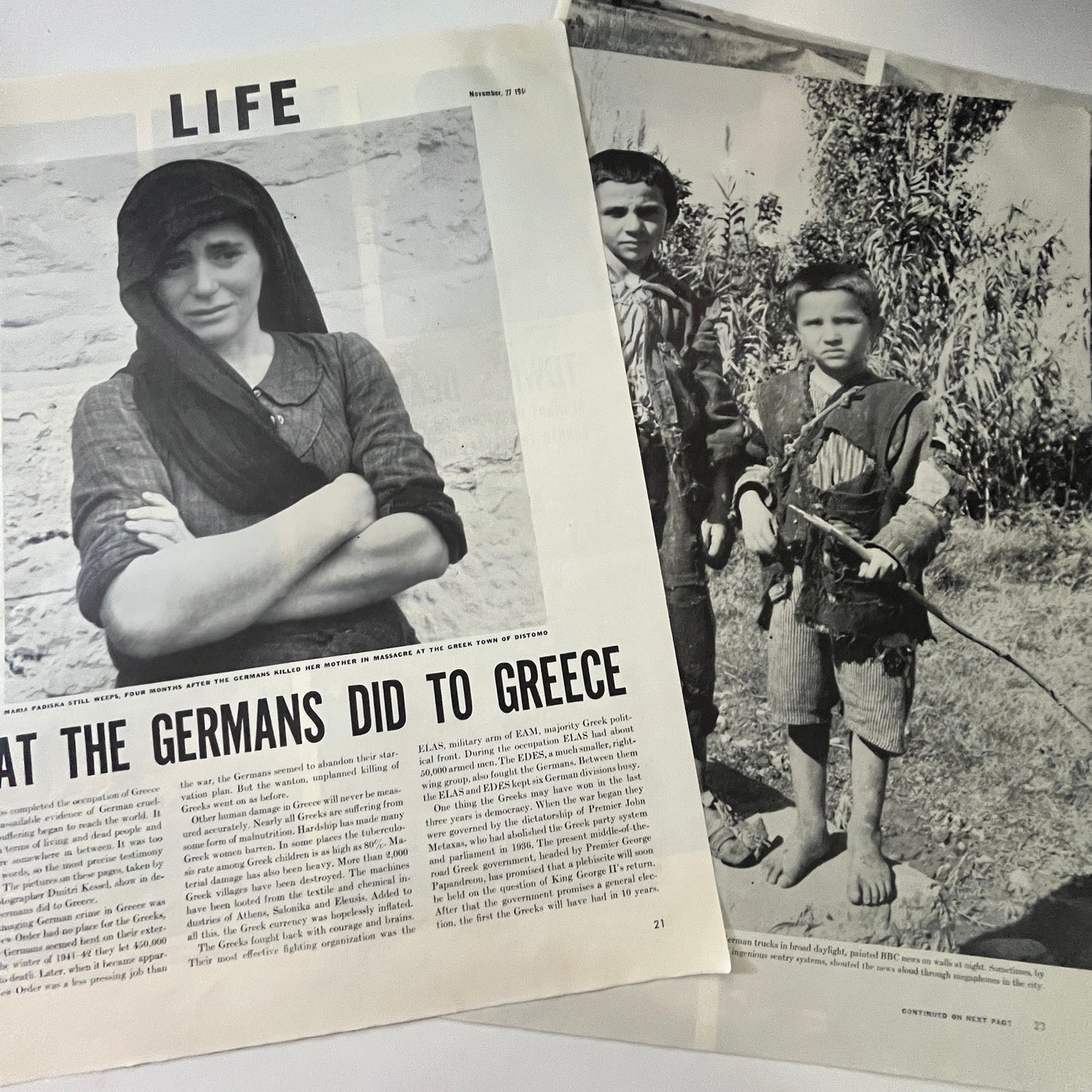 What the Germans Did to Greece 4 Pages 1940s WWII Era Article V29-5