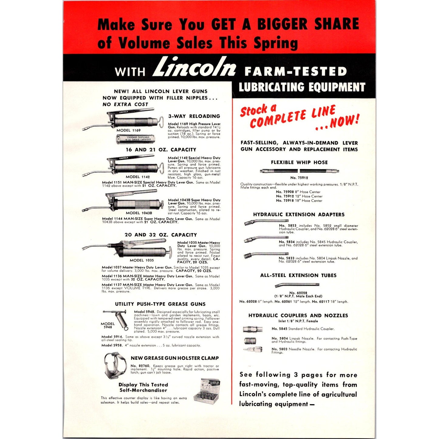 1957 Lincoln Engineering Company Lubricating Equipment St Louis MO 2 Page Ad I16