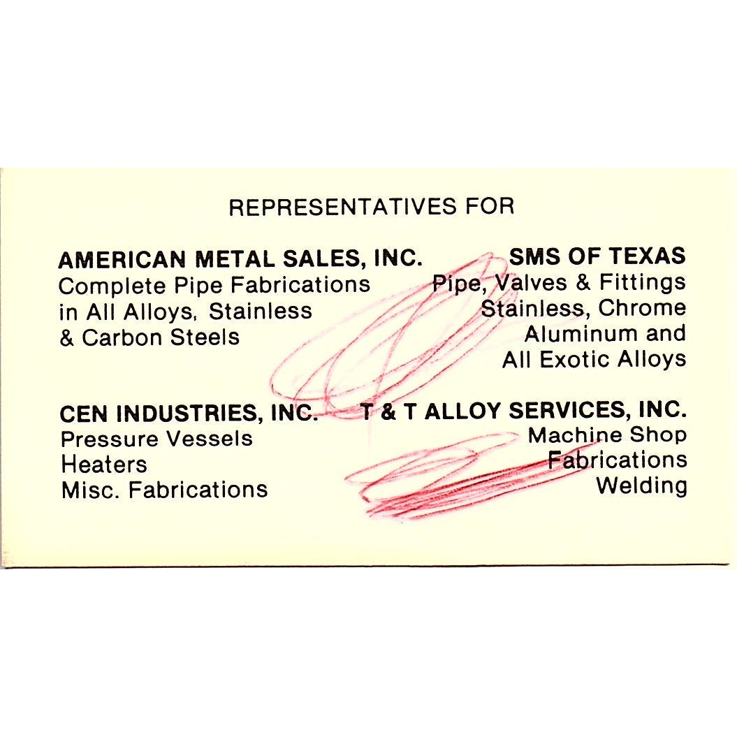 Walter H. Kessler Co., Inc. Edgar P. Martin Houston TX Business Card SSB4-B12
