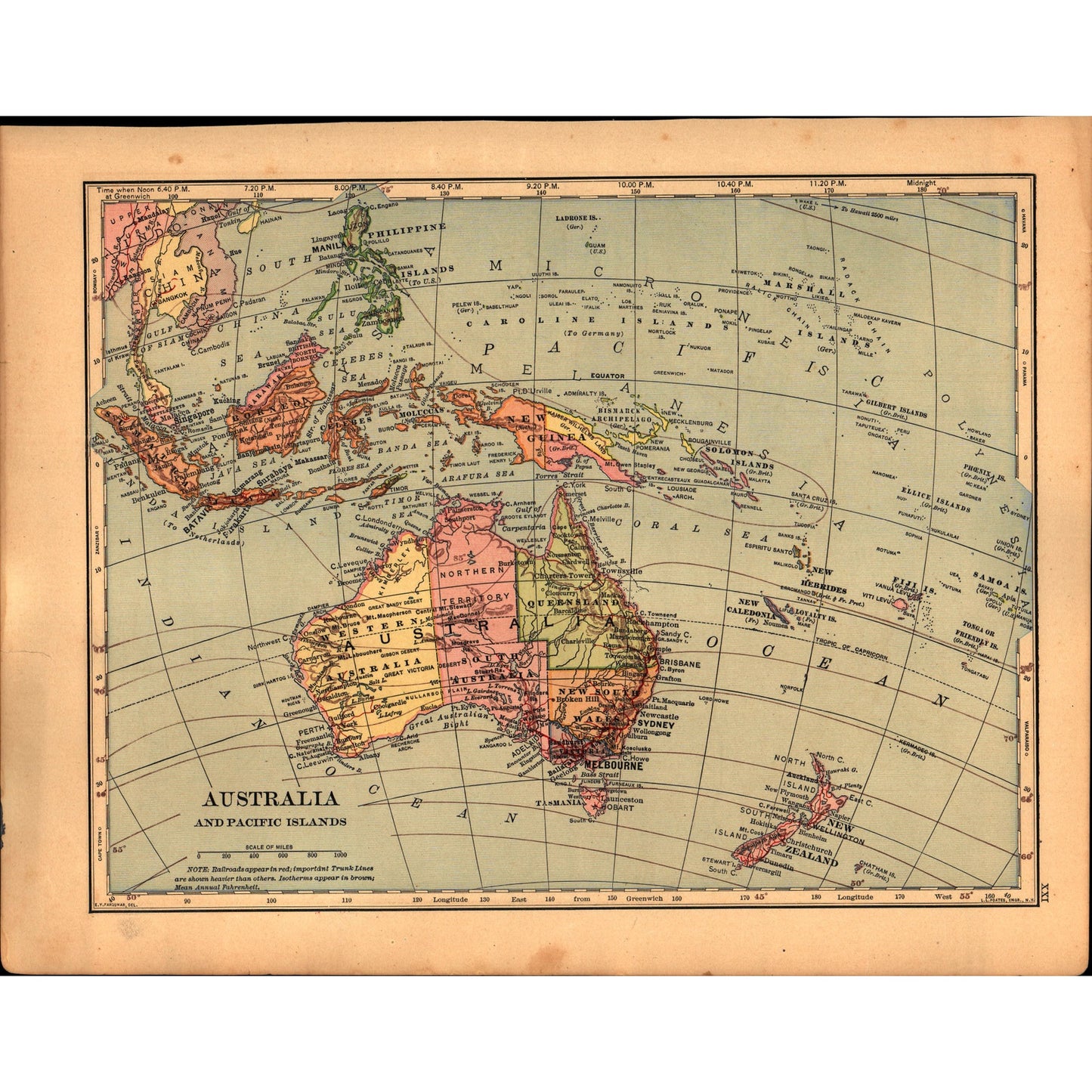 Australia, Roman Empire, Ancient Italy & Greece Double Sided 1901 Map V14-1