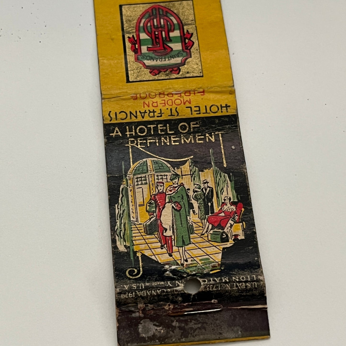 Hotel St. Francis St. Paul MN Vintage Matchbook TB6-MB2-14