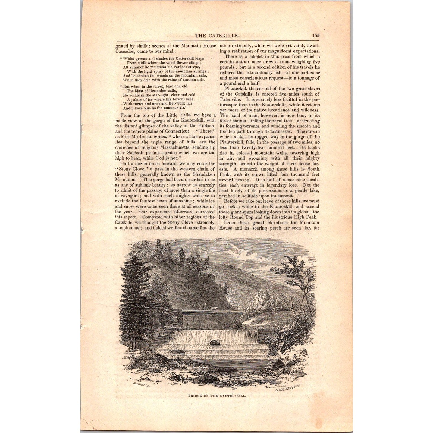 The Catskills by T. Addison Richards - 7 Pages 1854 Article I19