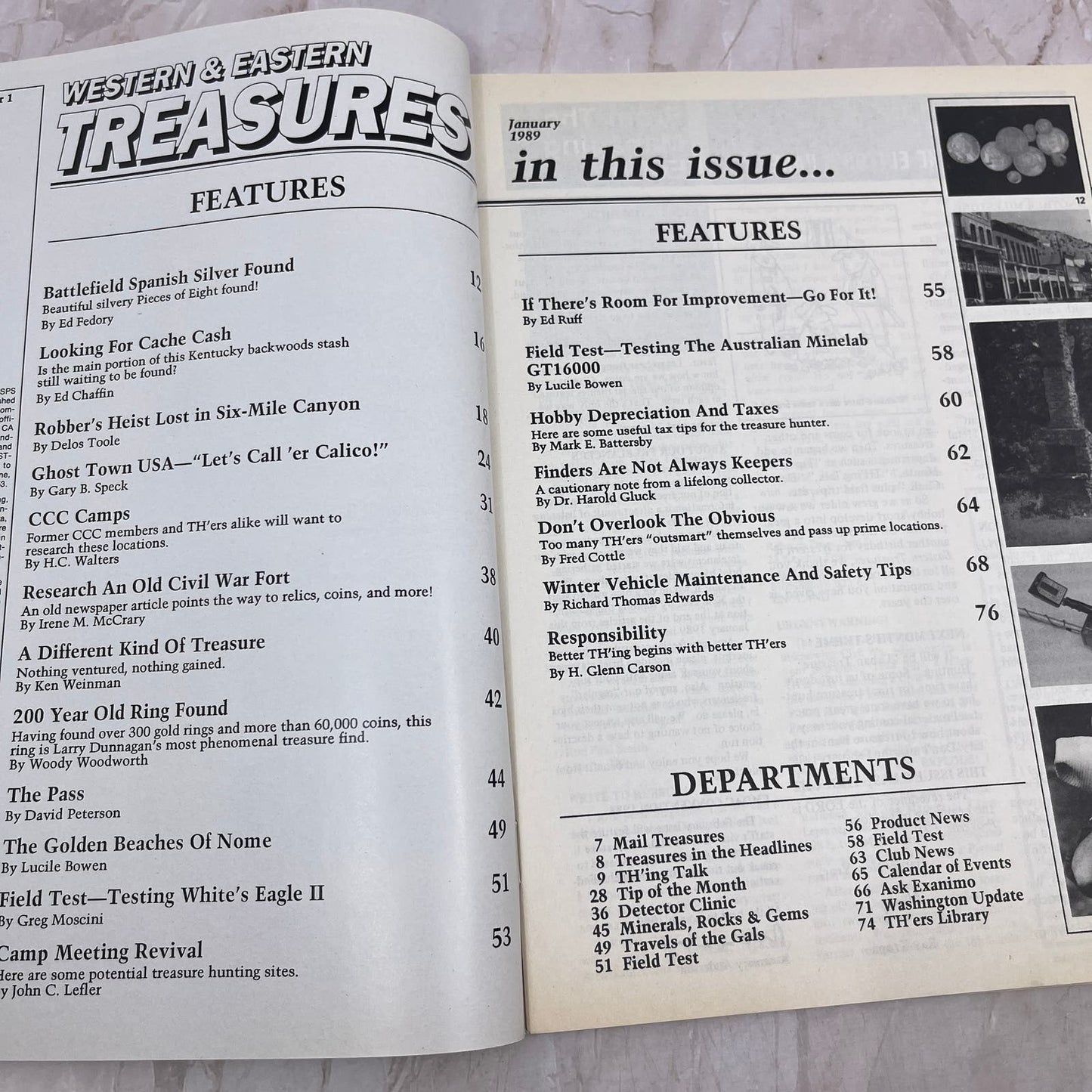 1989 Jan - Western & Eastern Treasures Magazine - Treasure Hunting Gold M11