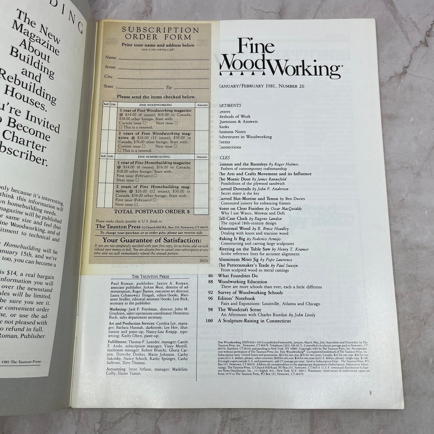 Patternmaking - Jan/Feb 1981 No 26 - Taunton's Fine Woodworking Magazine M33