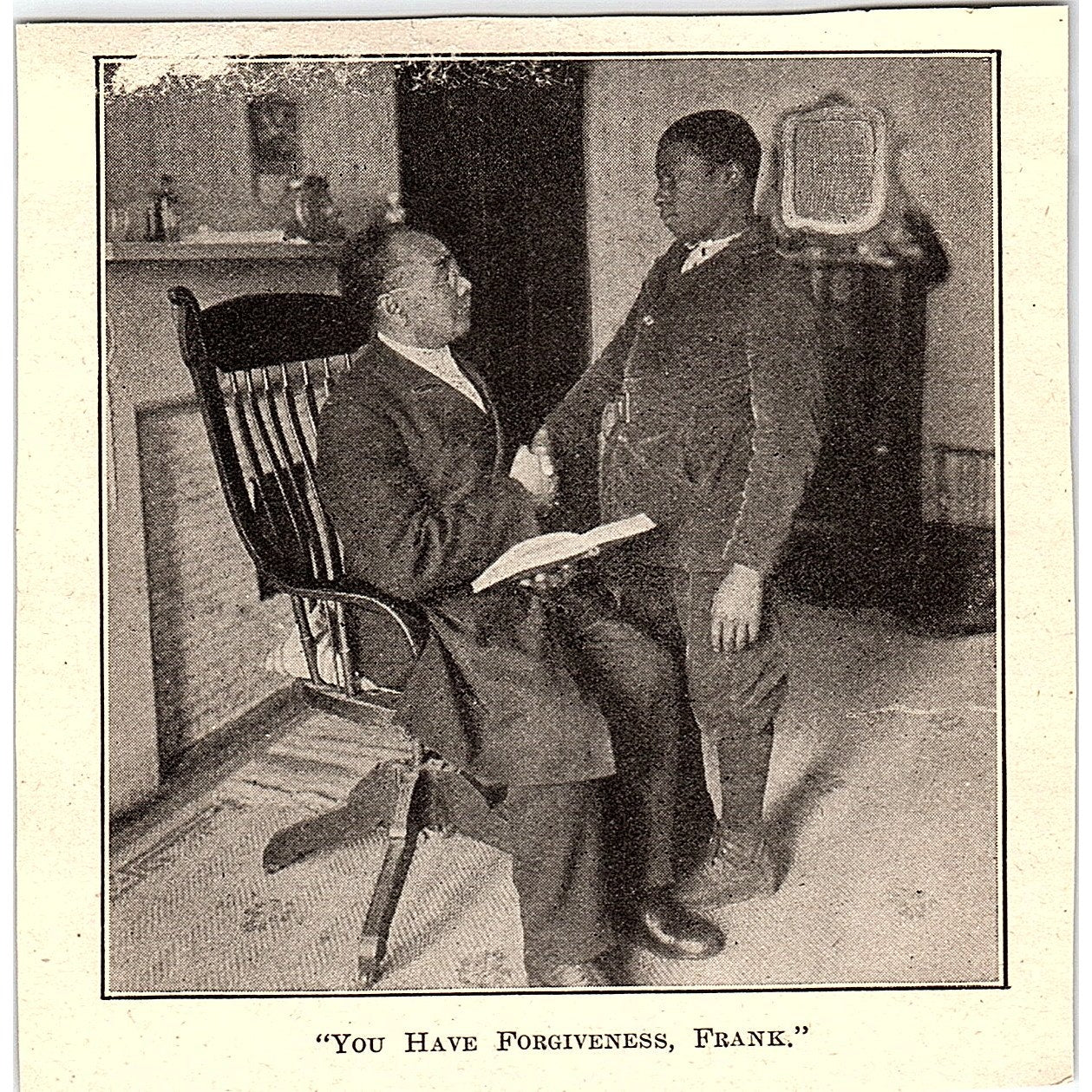 African American Boy With Bible "You Have Forgiveness Frank" 1905 Picture AG2-H2