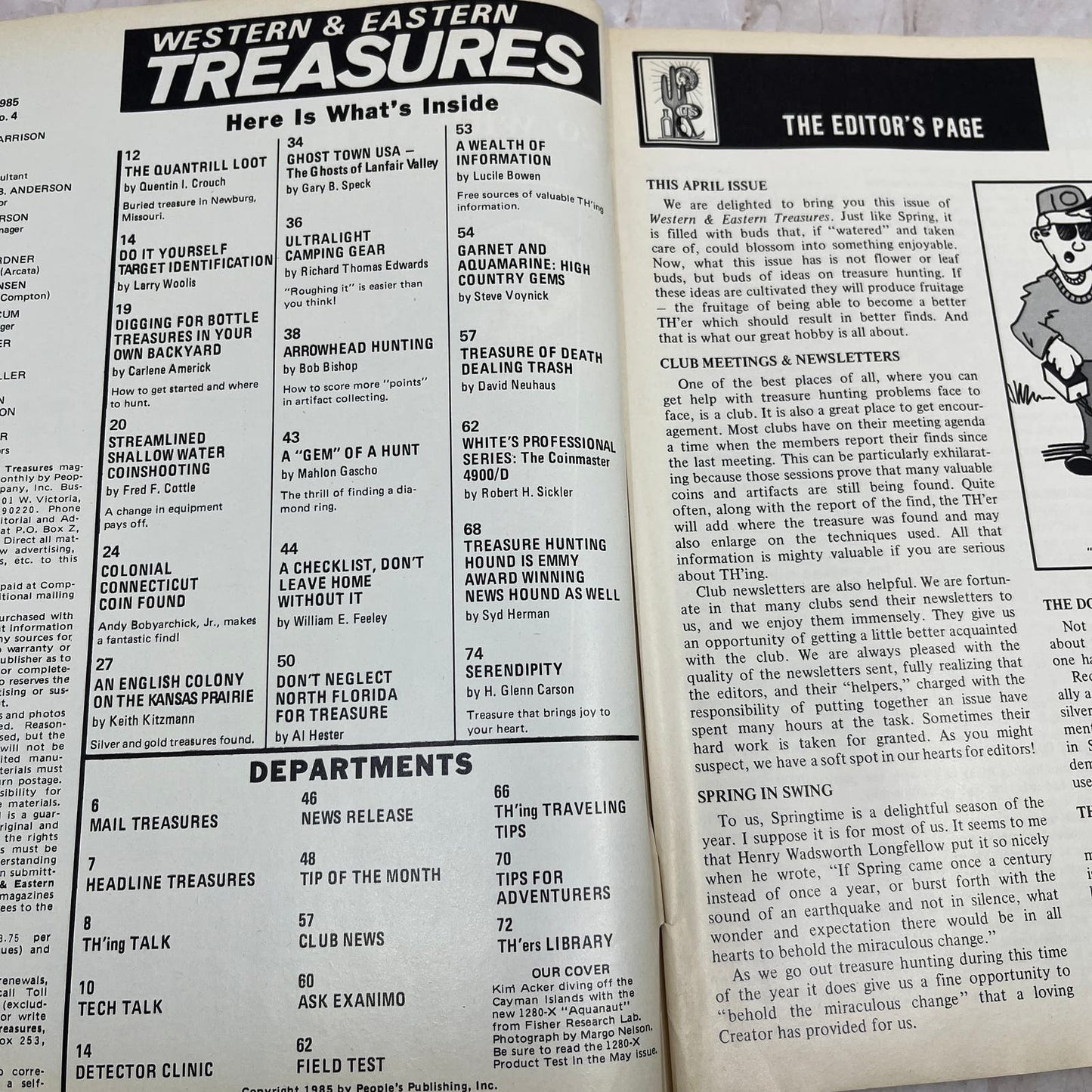 1985 April - Western & Eastern Treasures Magazine - Treasure Hunting Gold M12