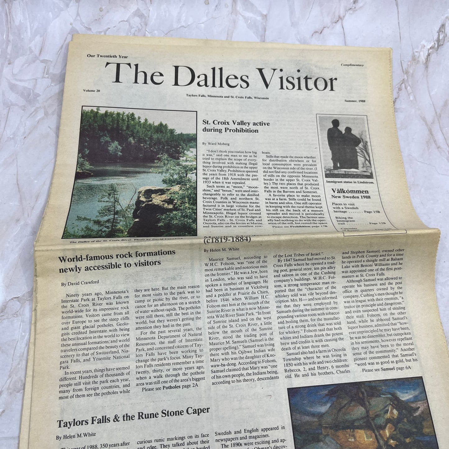 1988 Summer The Dalles Visitor Newsletter St Croix Falls WI Taylors Falls MN M11