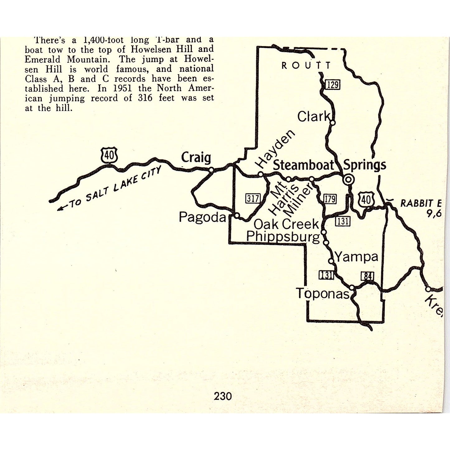 Rabbit Ears Motel Steamboat Springs CO 1958 Ad AG1-H6