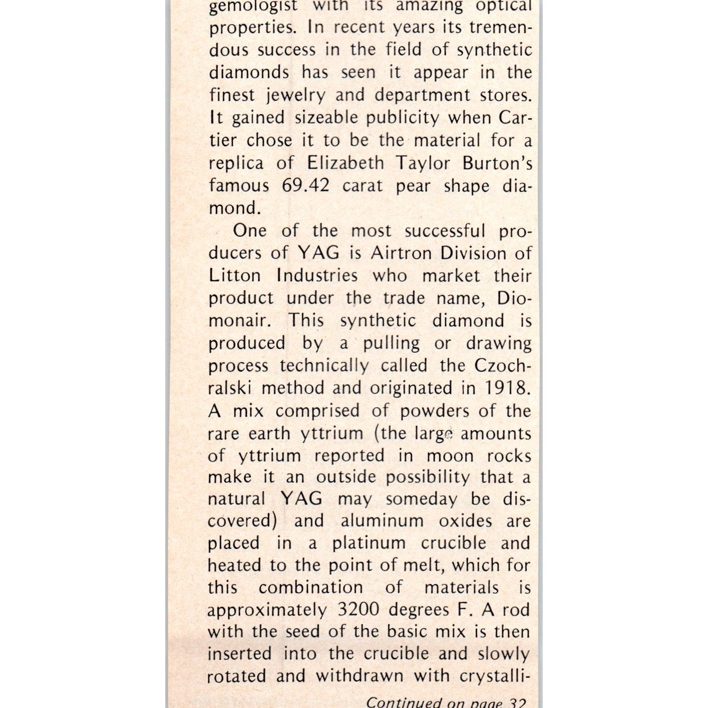 Ruby Sapphire Opal Gerald Staller Fort Atkinson WI 1971 Magazine Ad AD8-R9