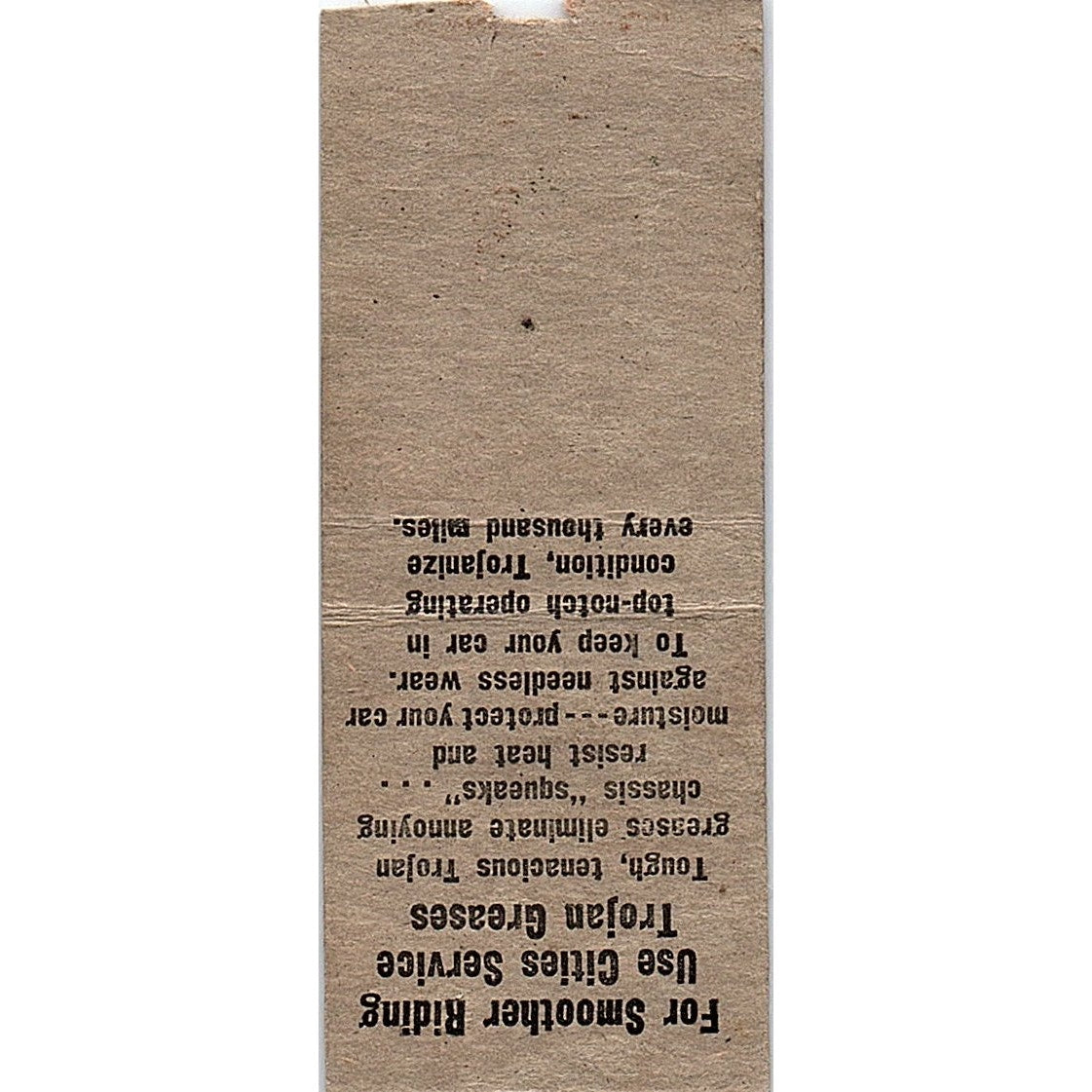 Ludtke's Service Lomira WI Trojanize Vintage Matchbook Cover SC7-Y6