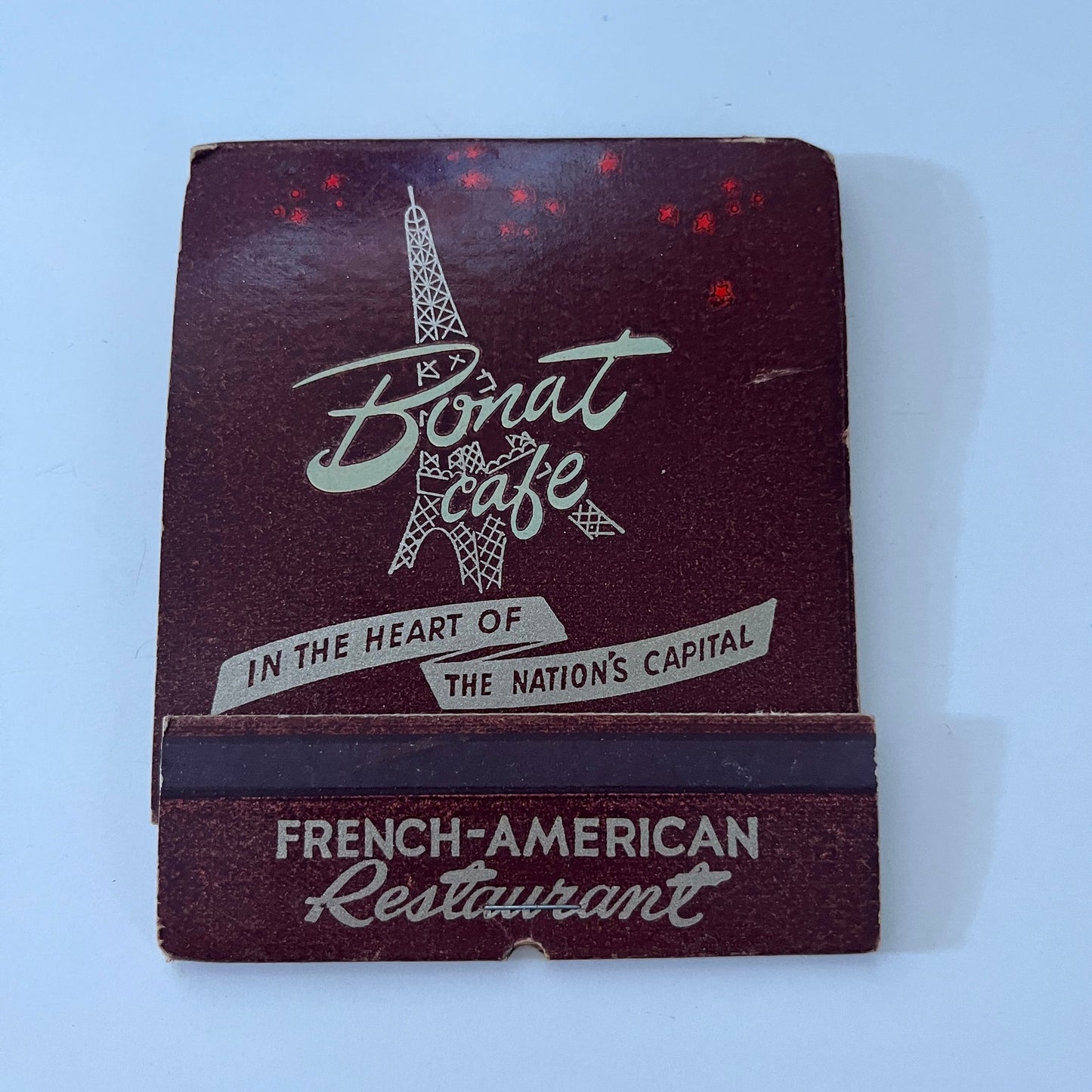 Borat's French-American Restaurant Jumbo Feature Matches Vtg Matchbook SC4-R8