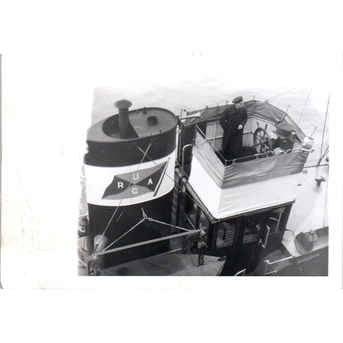 Military Boat Ship with RUGA Flag c1954 Army Photo AF1-AP1