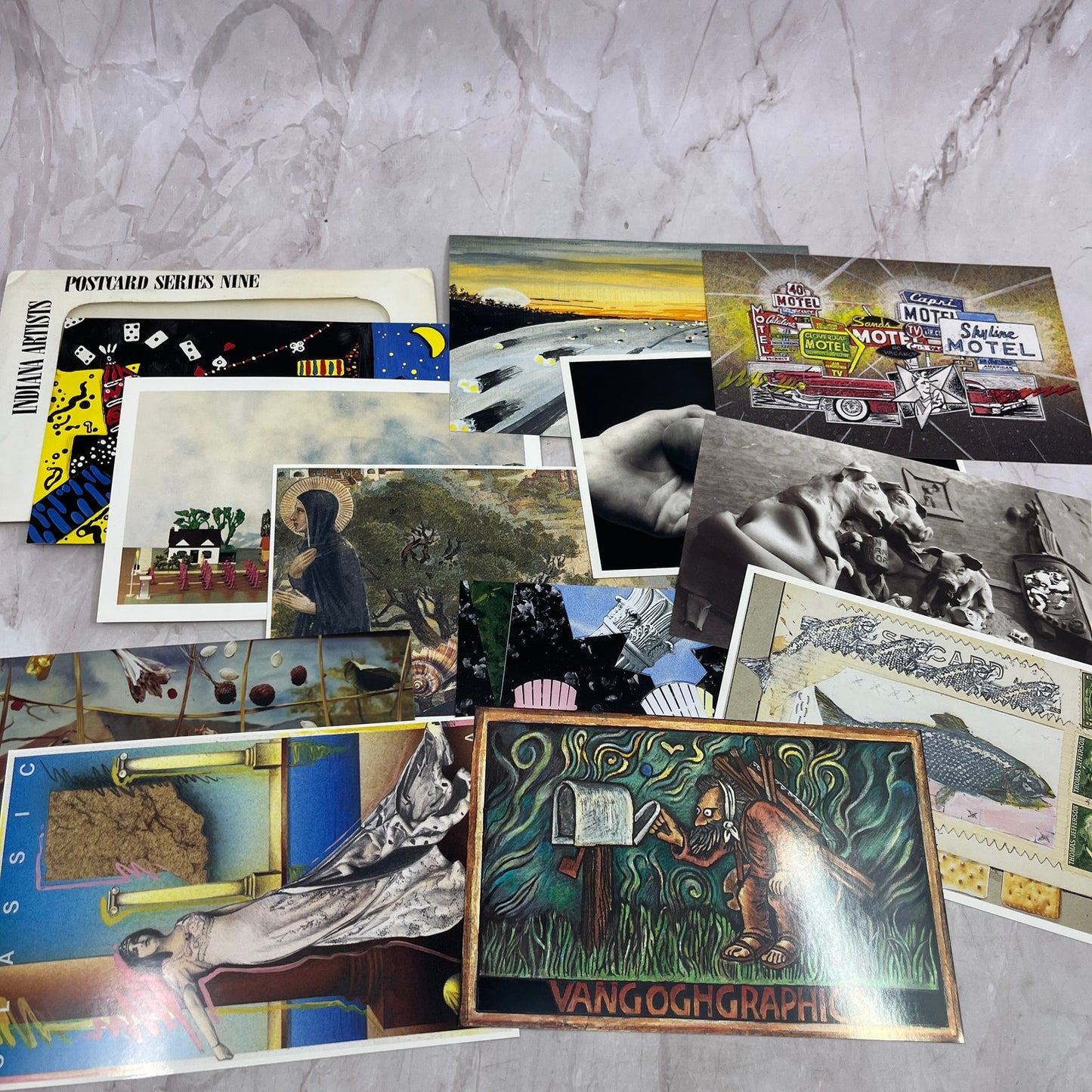 1989 Indian Artists Postcard Series Tim Hildebrandt Michael Begley TJ5-EL