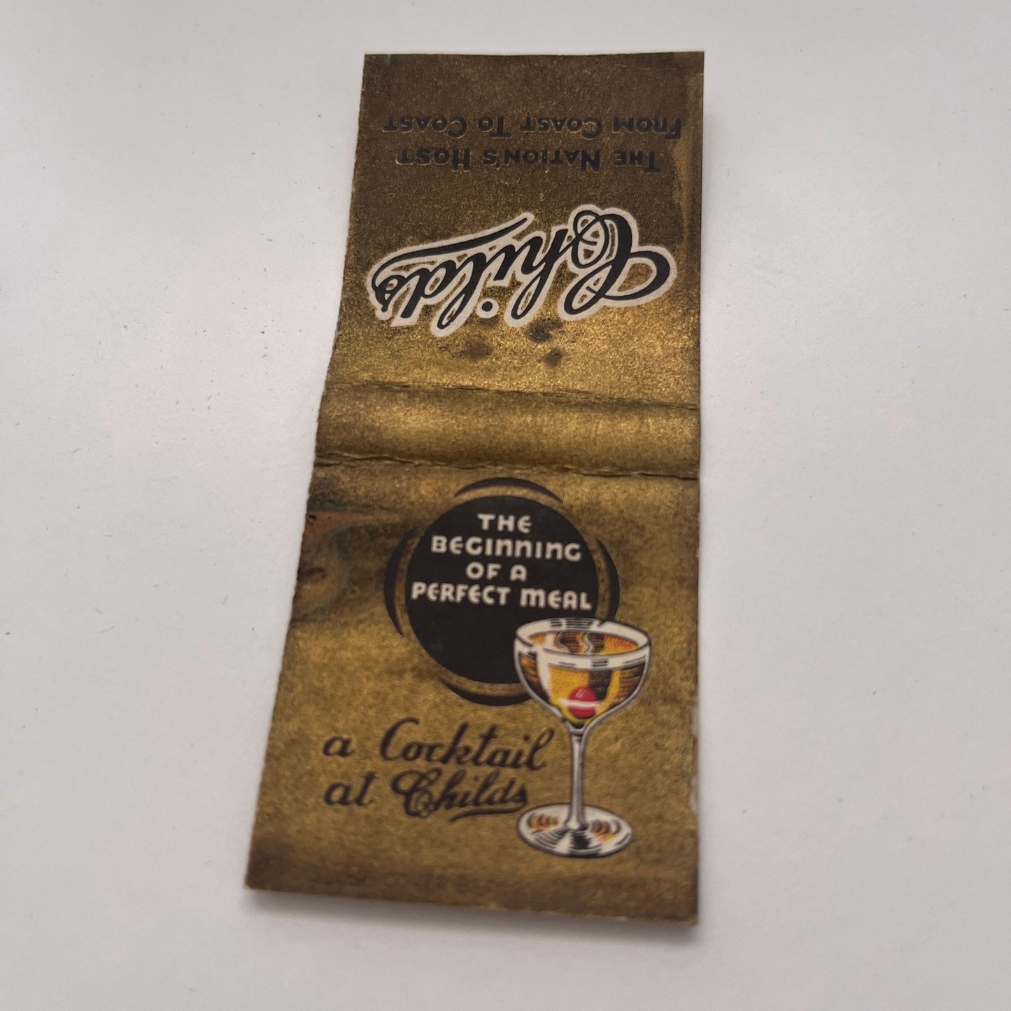 Childs - The Nation's Host from Coast to Coast Vintage Matchbook Cover TB8-MB-3