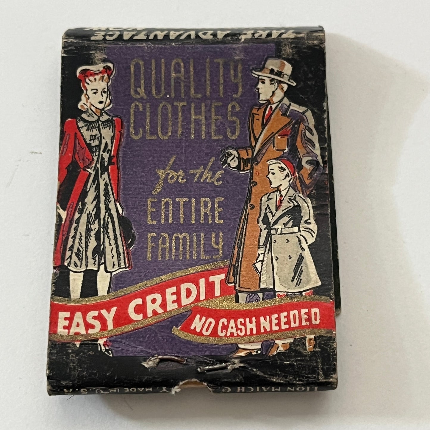 The Lewis Store 1454 Hancock St Quincy MA Vintage Matchbook Cover TB6-MB1-5